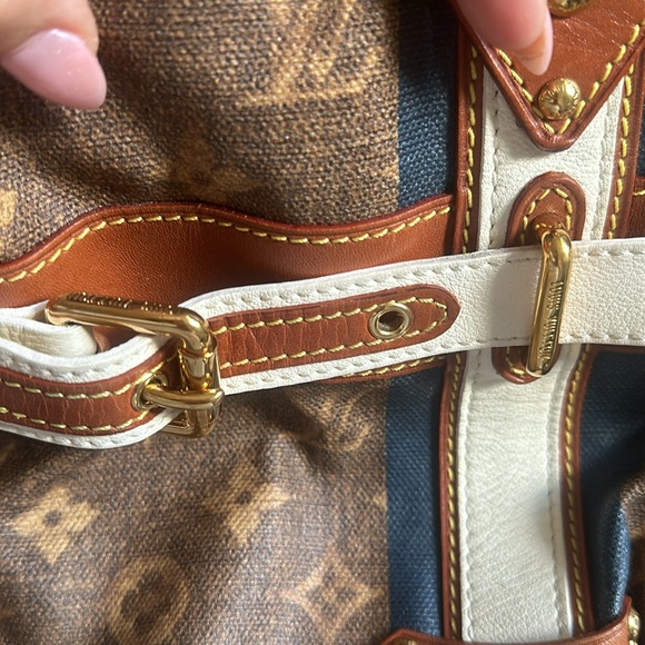 Tisse sac rayure Louis Vuitton Limited édition - Picture 7 of 13